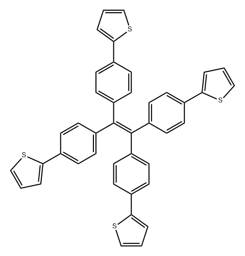 Thiophene, 2,2',2'',2'''-(1,2-ethenediylidenetetra-4,1-phenylene)tetrakis- Structure