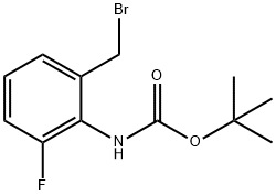 2-Amino-3-fluorobenzyl bromide, N-BOC protected Structure