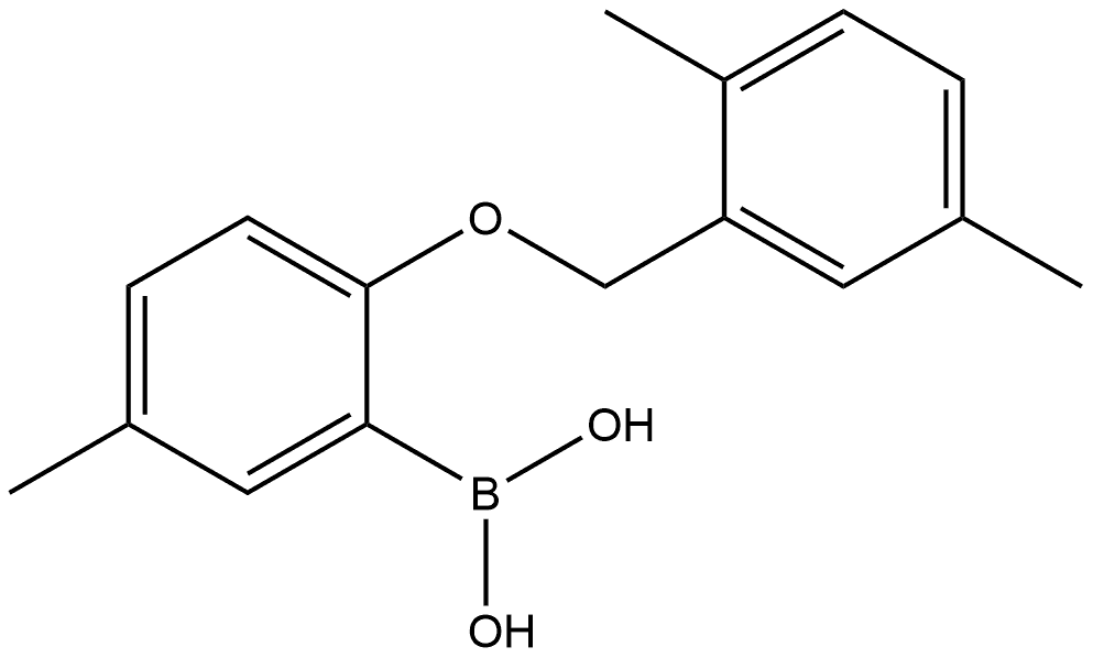 B-[2-[(2,5-Dimethylphenyl)methoxy]-5-methylphenyl]boronic acid Structure