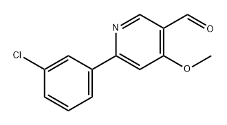 3-Pyridinecarboxaldehyde, 6-(3-chlorophenyl)-4-methoxy- Structure