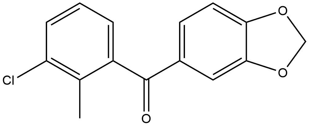 1,3-Benzodioxol-5-yl(3-chloro-2-methylphenyl)methanone Structure