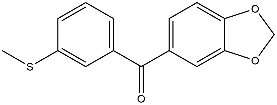 1,3-Benzodioxol-5-yl[3-(methylthio)phenyl]methanone Structure