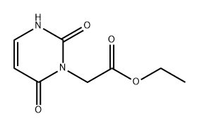 1(2H)-Pyrimidineacetic acid, 3,6-dihydro-2,6-dioxo-, ethyl ester 구조식 이미지