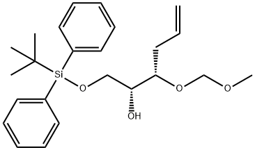 (5S,6R)-10,10-Dimethyl-9,9-diphenyl-5-(2-propen-1-yl)-2,4,8-trioxa-9-silaundecan-6-ol Structure