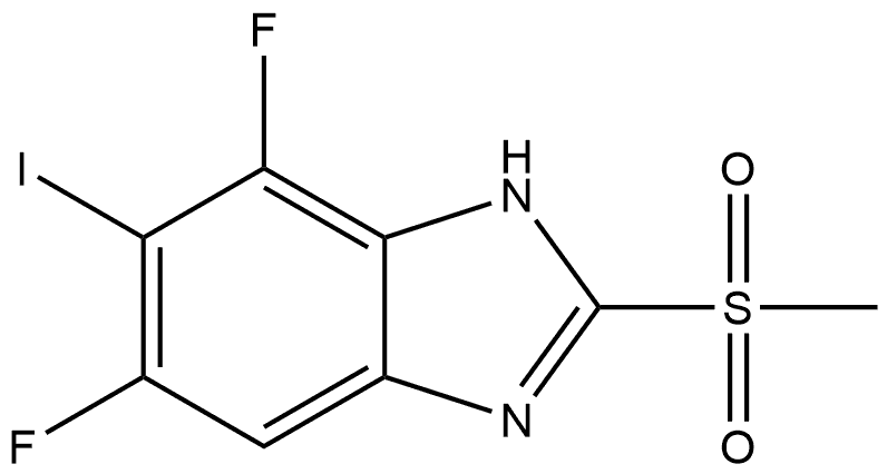 1H-Benzimidazole, 5,7-difluoro-6-iodo-2-(methylsulfonyl)- 구조식 이미지