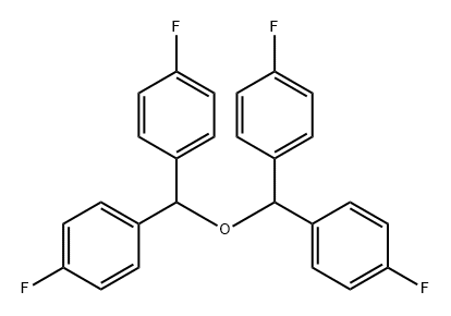 Benzene, 1,1',1'',1'''-(oxydimethylidyne)tetrakis[4-fluoro- Structure