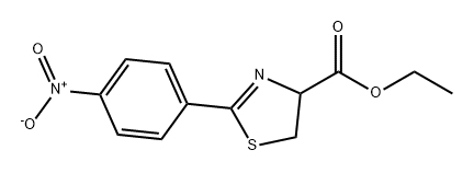 4-Thiazolecarboxylic acid, 4,5-dihydro-2-(4-nitrophenyl)-, ethyl ester Structure