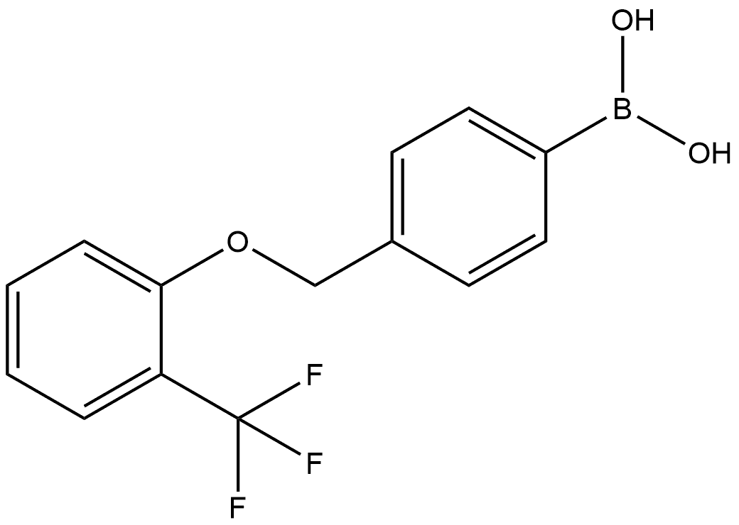 B-[4-[[2-(Trifluoromethyl)phenoxy]methyl]phenyl]boronic acid Structure