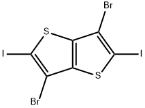 Thieno[3,2-b]thiophene, 3,6-dibromo-2,5-diiodo- Structure