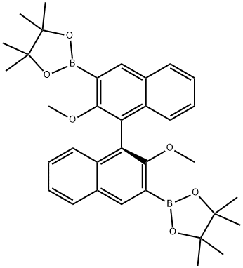 1,3,2-Dioxaborolane, 2,2''-[(1S)-2,2''-dimethoxy[1,1''-binaphthalene]-3,3''-diyl]bis[4,4,5,5-tetramethyl- Structure