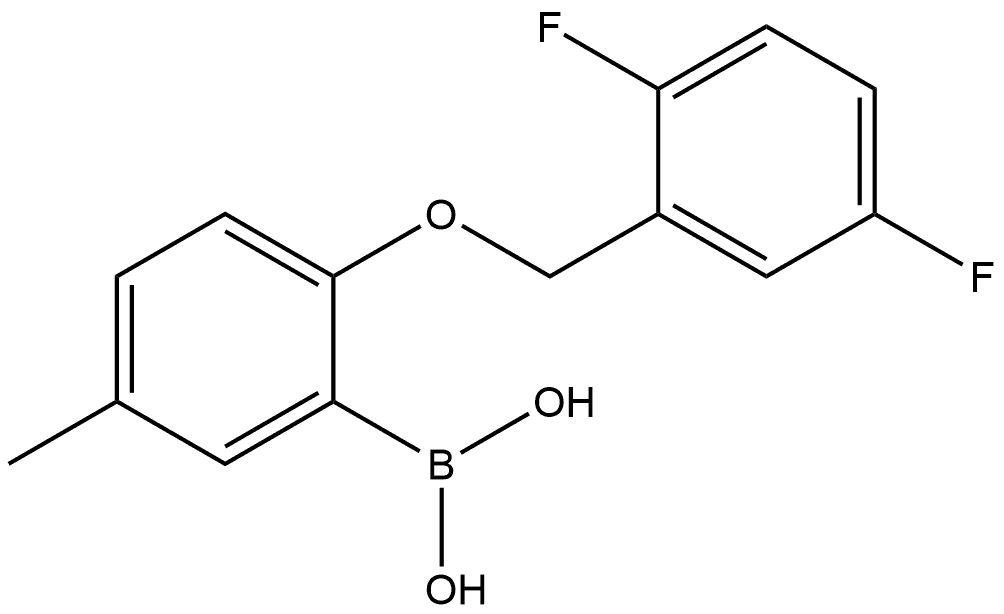 B-[2-[(2,5-Difluorophenyl)methoxy]-5-methylphenyl]boronic acid Structure