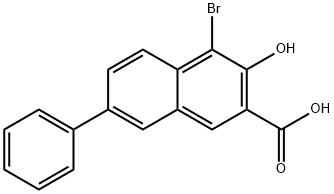 2-Naphthalenecarboxylic acid, 4-bromo-3-hydroxy-7-phenyl- Structure