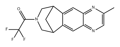 Ethanone, 2,2,2-trifluoro-1-(6,7,9,10-tetrahydro-2-methyl-6,10-methano-8H-pyrazino[2,3-h][3]benzazepin-8-yl)- Structure