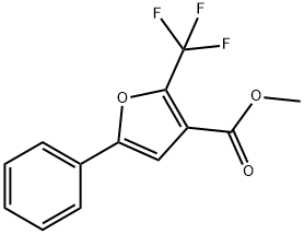 3-Furancarboxylic acid, 5-phenyl-2-(trifluoromethyl)-, methyl ester 구조식 이미지
