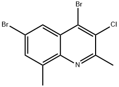 3-Chloro-4,6-dibromo-2,8-dimethylquinoline Structure