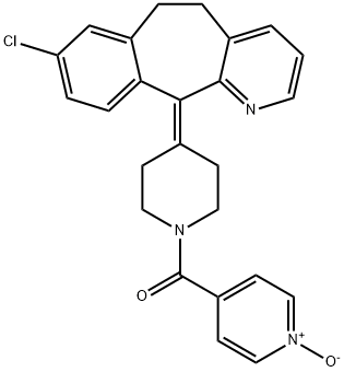 Methanone, [4-(8-chloro-5,6-dihydro-11H-benzo[5,6]cyclohepta[1,2-b]pyridin-11-ylidene)-1-piperidinyl](1-oxido-4-pyridinyl)- Structure