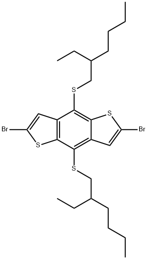 2,6-dibromo-4,8-bis(2-ethylhexylthio)benzo[1,2-b:4,5-b']dithiophene Structure