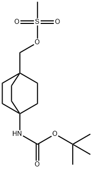 Carbamic acid, N-[4-[[(methylsulfonyl)oxy]methyl]bicyclo[2.2.2]oct-1-yl]-, 1,1-dimethylethyl ester 구조식 이미지