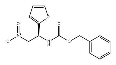 Carbamic acid, N-[(1S)-1-(2-furanyl)-2-nitroethyl]-, phenylmethyl ester Structure