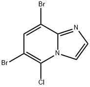 Imidazo[1,2-a]pyridine, 6,8-dibromo-5-chloro- Structure