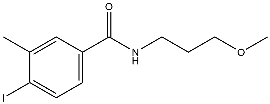 4-Iodo-N-(3-methoxypropyl)-3-methylbenzamide Structure