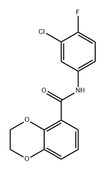 1,4-Benzodioxin-5-carboxamide, N-(3-chloro-4-fluorophenyl)-2,3-dihydro- Structure