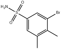 3-bromo-4,5-dimethylbenzene-1-sulfonamide Structure