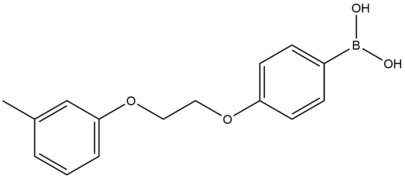 (4-(2-(m-tolyloxy)ethoxy)phenyl)boronic acid Structure