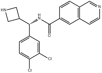 6-Isoquinolinecarboxamide, N-[(S)-3-azetidinyl(3,4-dichlorophenyl)methyl]- Structure