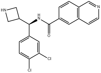 6-Isoquinolinecarboxamide, N-[(R)-3-azetidinyl(3,4-dichlorophenyl)methyl]- Structure