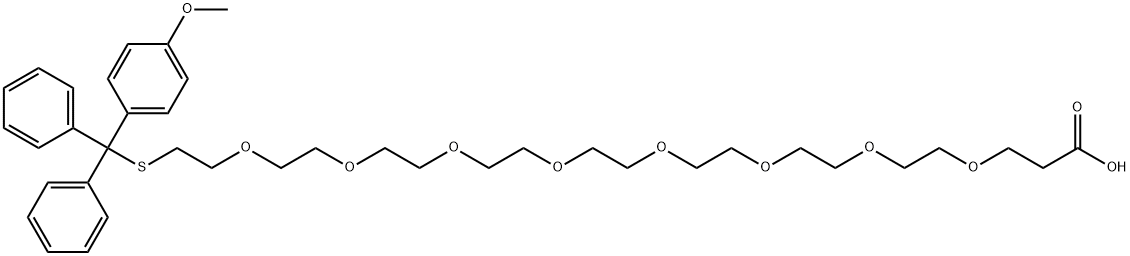 Methoxytrityl-S-dPEG-acid Structure