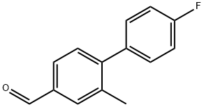 [1,1'-Biphenyl]-4-carboxaldehyde, 4'-fluoro-2-methyl- Structure