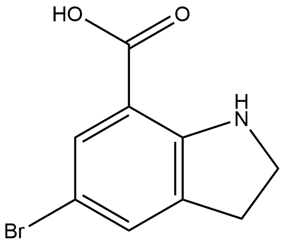 5-Bromoindoline-7-carboxylic acid Structure