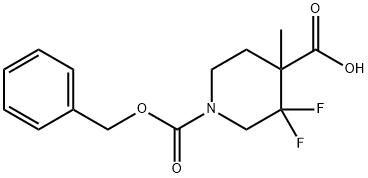 1,4-Piperidinedicarboxylic acid, 3,3-difluoro-4-methyl-, 1-(phenylmethyl) ester Structure