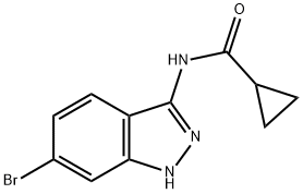 Cyclopropanecarboxamide, N-(6-bromo-1H-indazol-3-yl)- Structure