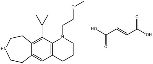 1H-Pyrido[2,3-h][3]benzazepine, 11-cyclopropyl-2,3,4,6,7,8,9,10-octahydro-1-(2-methoxyethyl)-, (2E)-2-butenedioate (1:1) Structure