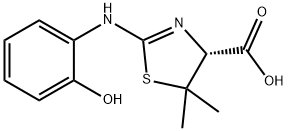 (4R)-4,5-Dihydro-2-[(2-hydroxyphenyl)amino]-5,5-dimethyl-4-thiazolecarboxylic acid Structure