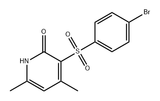 2(1H)-Pyridinone, 3-[(4-bromophenyl)sulfonyl]-4,6-dimethyl- Structure