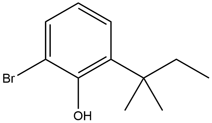 2-bromo-6-(tert-pentyl)phenol Structure