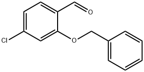 Benzaldehyde, 4-chloro-2-(phenylmethoxy)- Structure