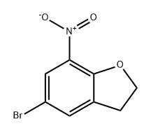 Benzofuran, 5-bromo-2,3-dihydro-7-nitro- Structure