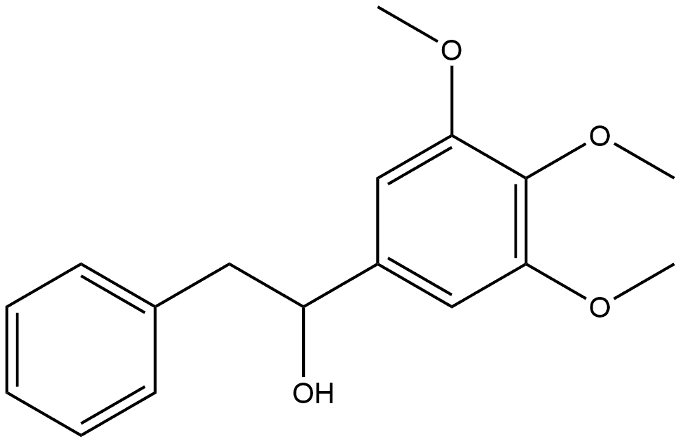 α-(3,4,5-Trimethoxyphenyl)benzeneethanol Structure