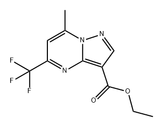 Pyrazolo[1,5-a]pyrimidine-3-carboxylic acid, 7-methyl-5-(trifluoromethyl)-, ethyl ester Structure