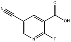 3-Pyridinecarboxylic acid, 5-cyano-2-fluoro- 구조식 이미지