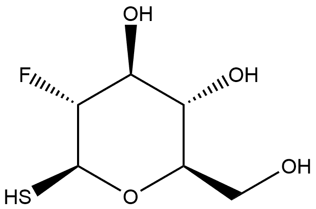 β-D-Glucopyranose, 2-deoxy-2-fluoro-1-thio- Structure