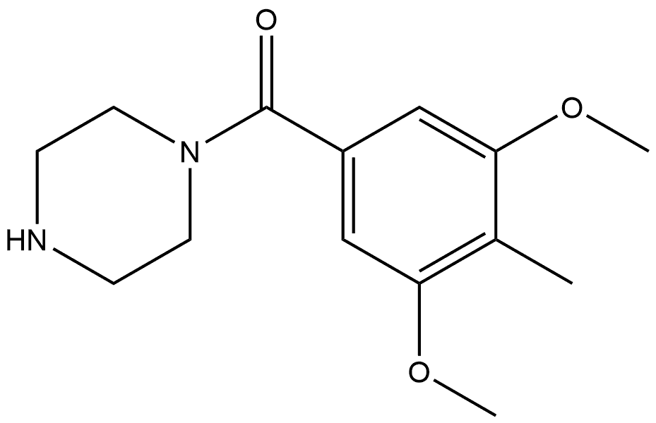 (3,5-Dimethoxy-4-methylphenyl)-1-piperazinylmethanone Structure