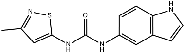 Urea, N-?1H-?indol-?5-?yl-?N'-?(3-?methyl-?5-?isothiazolyl)?- Structure