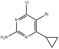 5-bromo-4-chloro-6-cyclopropylpyrimidin-2-amine Structure