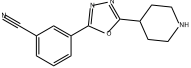 Benzonitrile, 3-[5-(4-piperidinyl)-1,3,4-oxadiazol-2-yl]- Structure