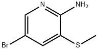 5-bromo-3-(methylthio)pyridin-2-amine Structure